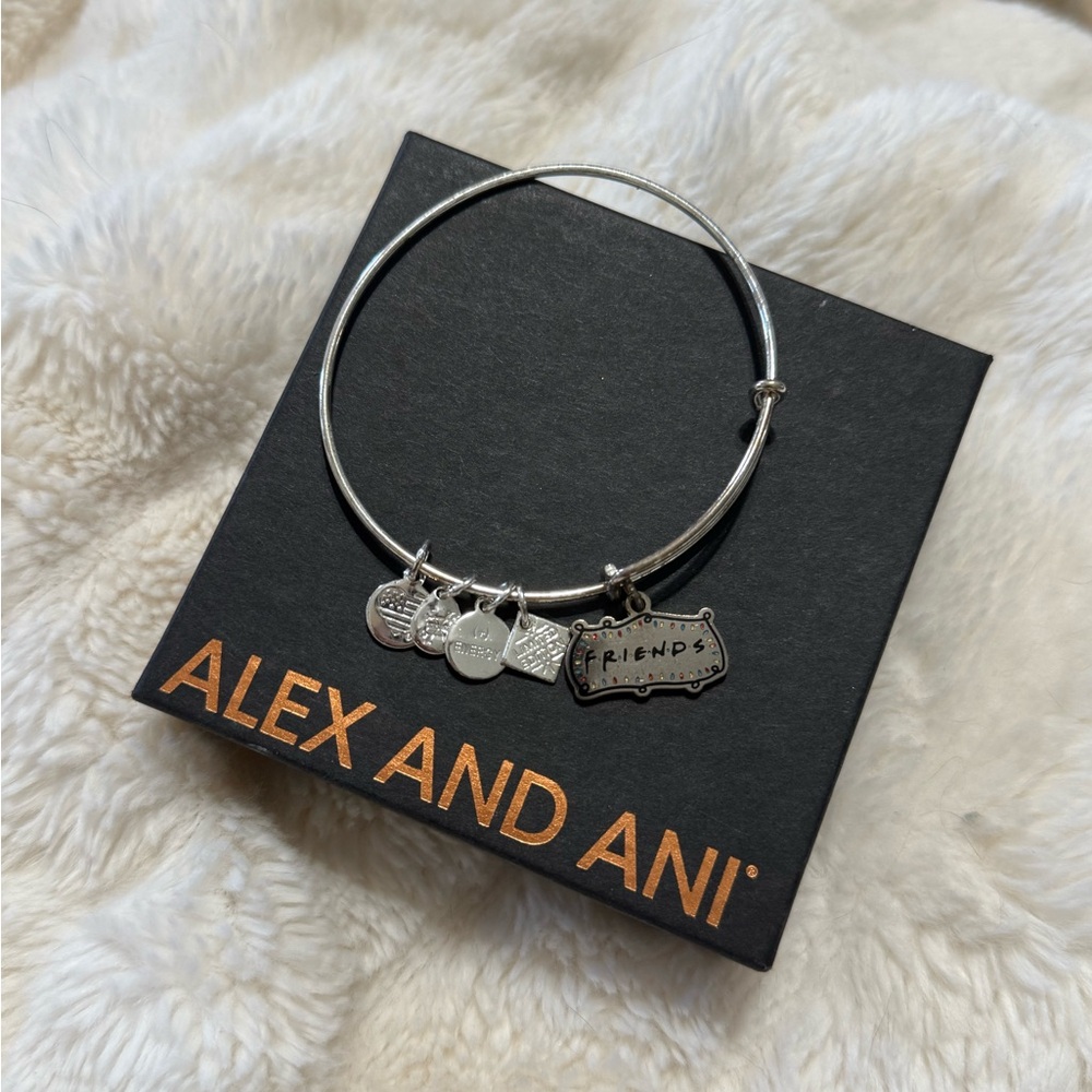 Alex and Ani Silver “Friends” Charm Bracelet.